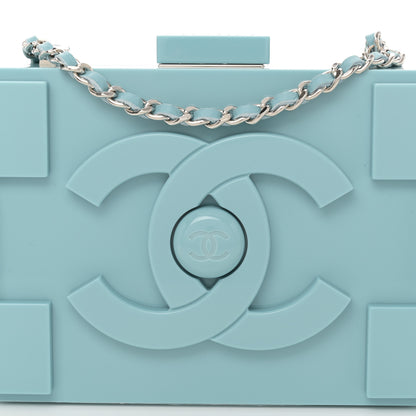 Chanel Plexiglass Boy Brick Lego Clutch Light Blue 9 of 12