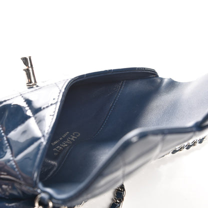 Chanel Patent Calfskin Mini Flap Crossbody Blue 7 of 7