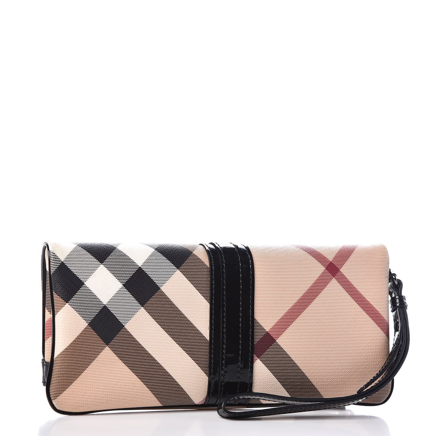 Burberry Nova Check Wristlet Pouch Black 3 of 9