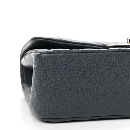 Chanel Caviar Quilted Jumbo Double Flap Dark Blue 8 of 9