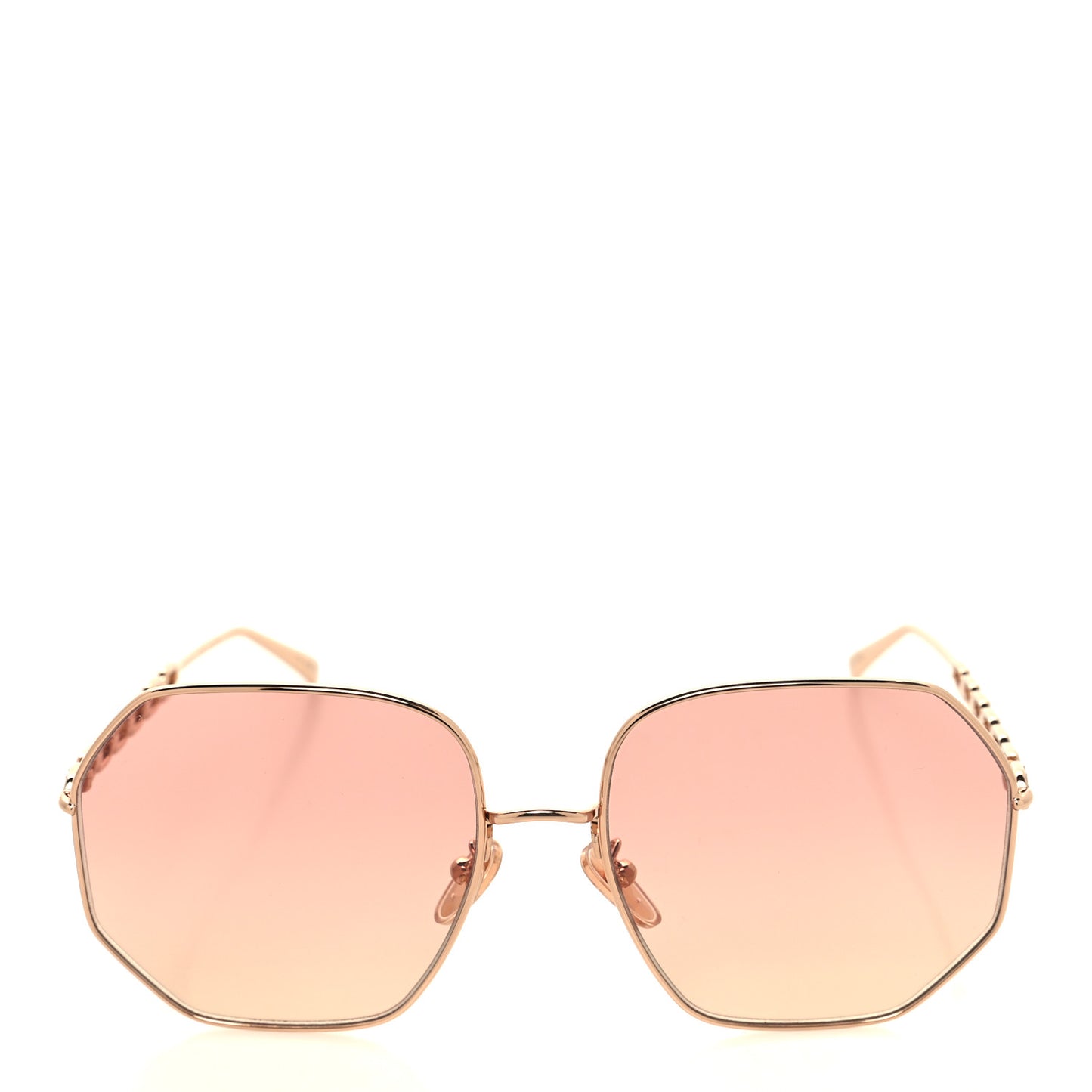 Metal My LV Chain Round Sunglasses Z1651E Gold