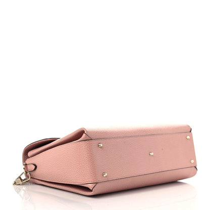 Gucci Dollar Calfskin Medium Interlocking G Top Handle Shoulder Bag Soft Pink 5 of 15