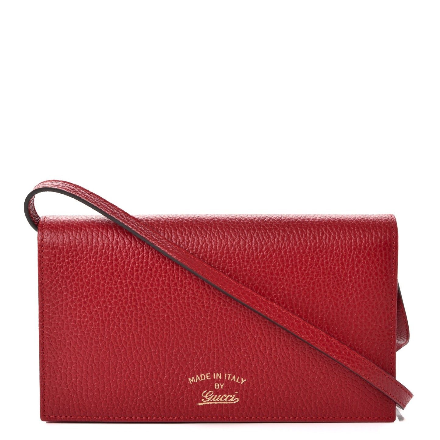 Dollar Calfskin Mini Swing Wallet Bag Red