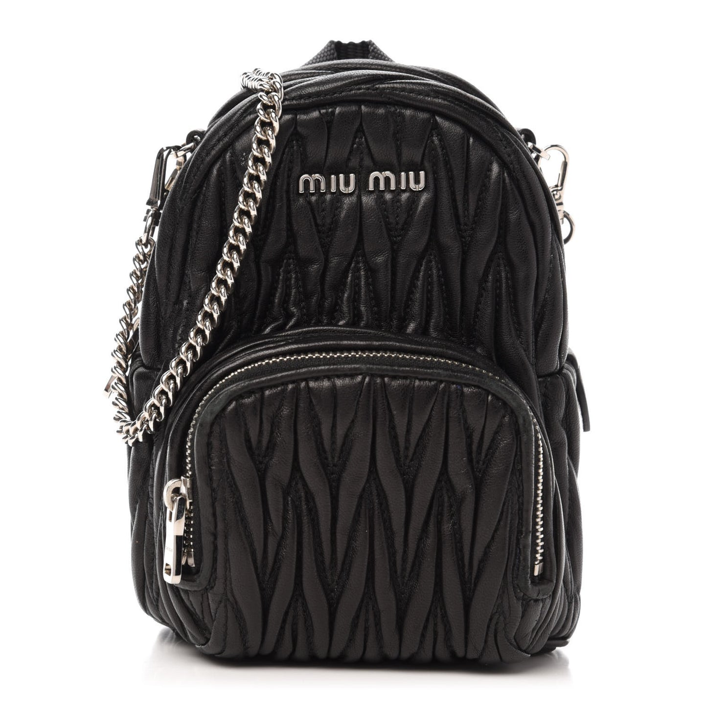 Nappa Matelasse Mini Backpack Black
