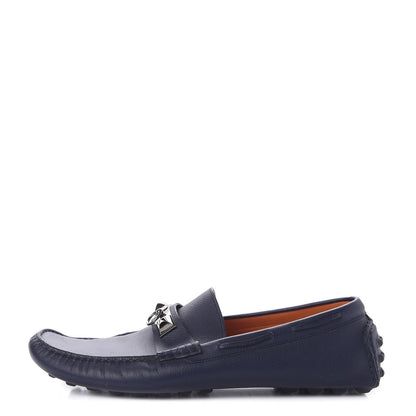 Hermes Epsom Mens Irving Driving Moccasin Loafers 45 Marine 1 of 8