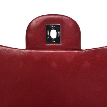 Chanel Patent Quilted Maxi Double Flap Red 12 of 24