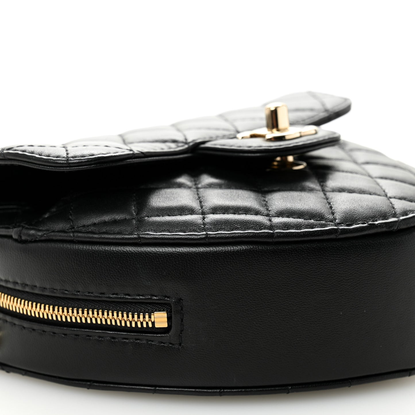 Lambskin Quilted CC In Love Heart Bag Black