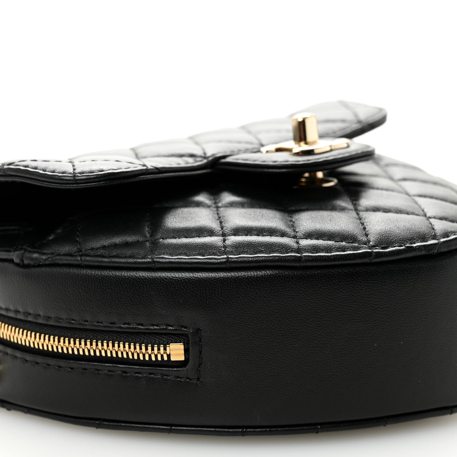 Chanel Lambskin Quilted CC In Love Heart Bag Black 9 of 10