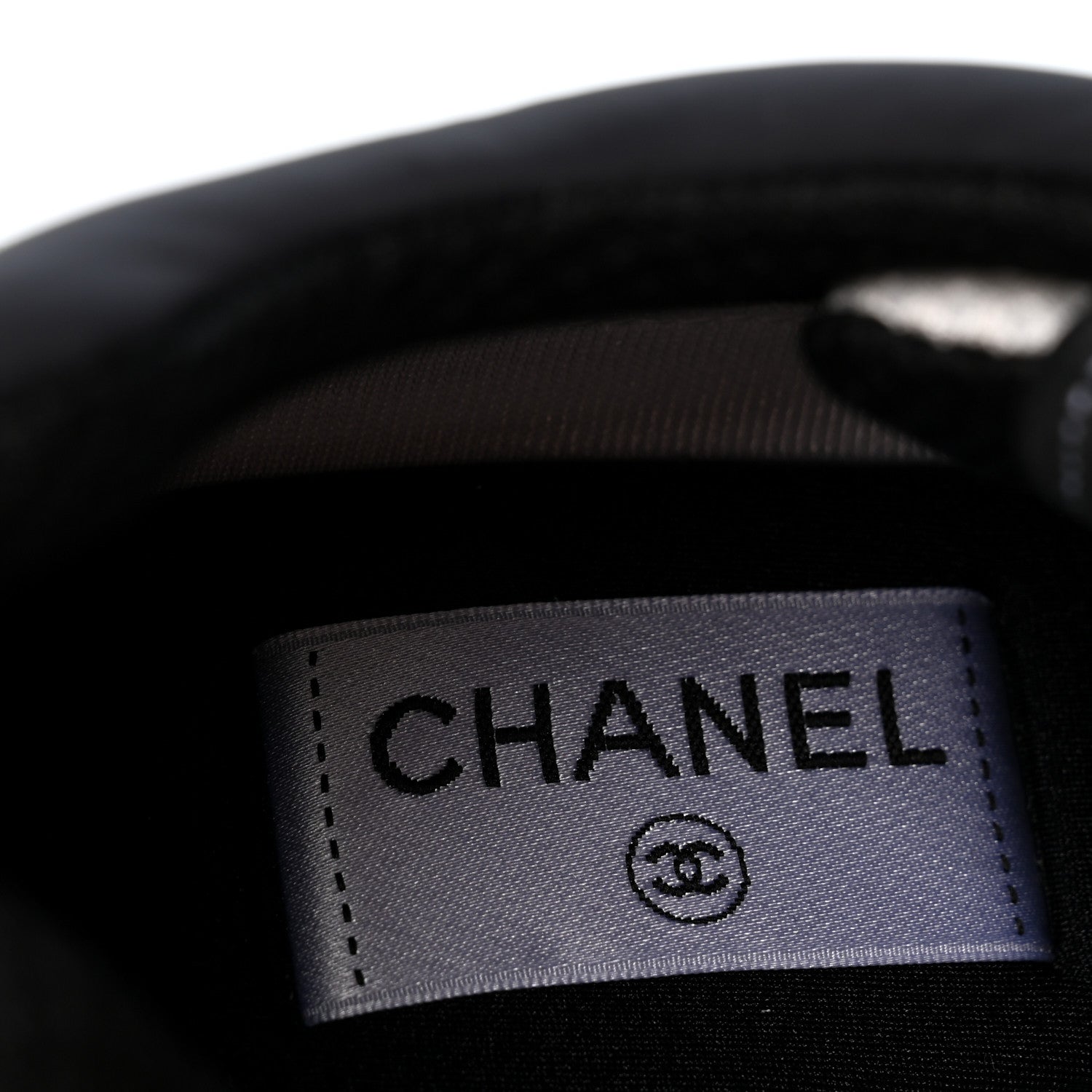 Chanel Mesh Suede Calfskin Grained Calfskin Womens CC Sneakers 37.5 White Black 8 of 10