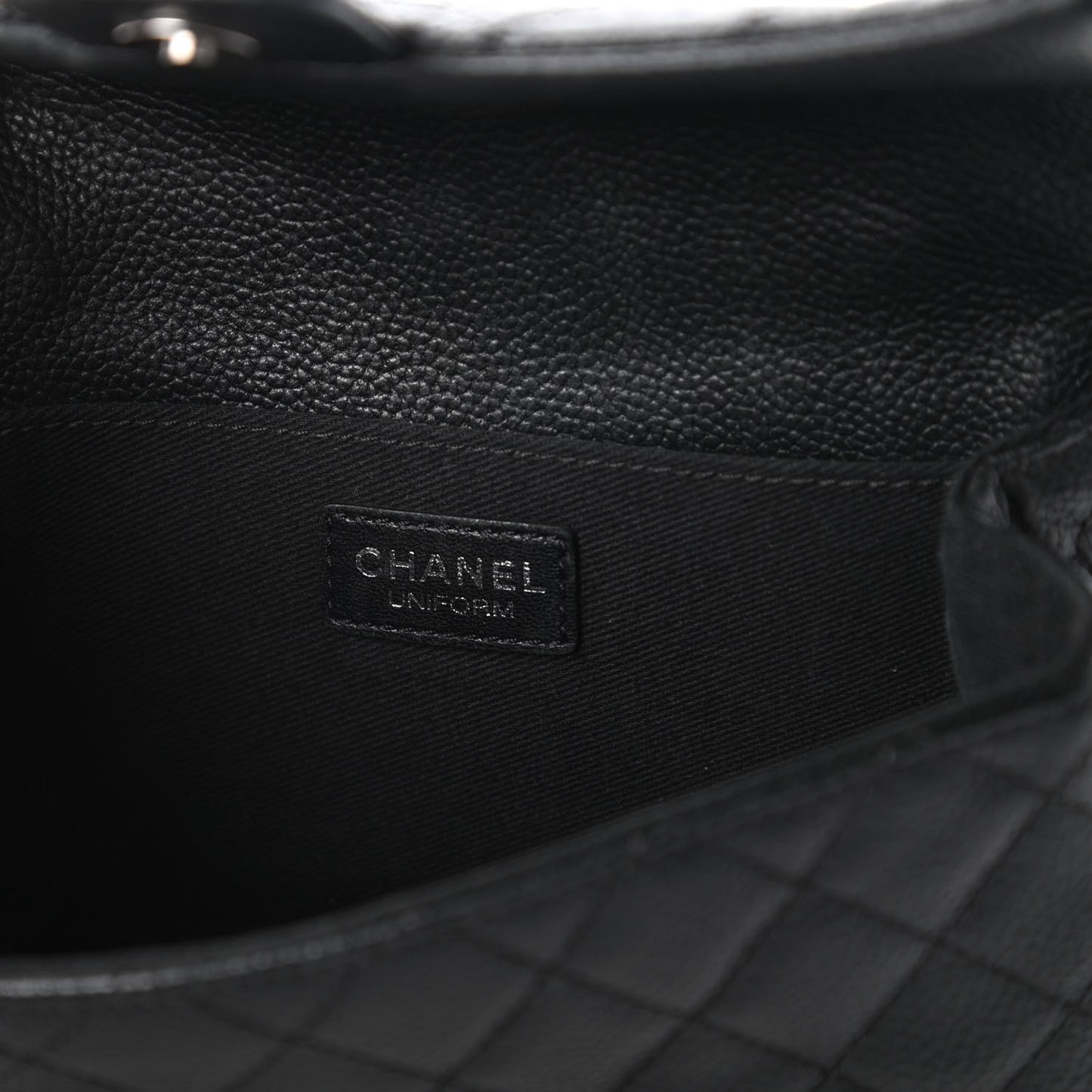 Grained Calfskin Quilted 2.55 Reissue Flap Belt Bag Clutch Black