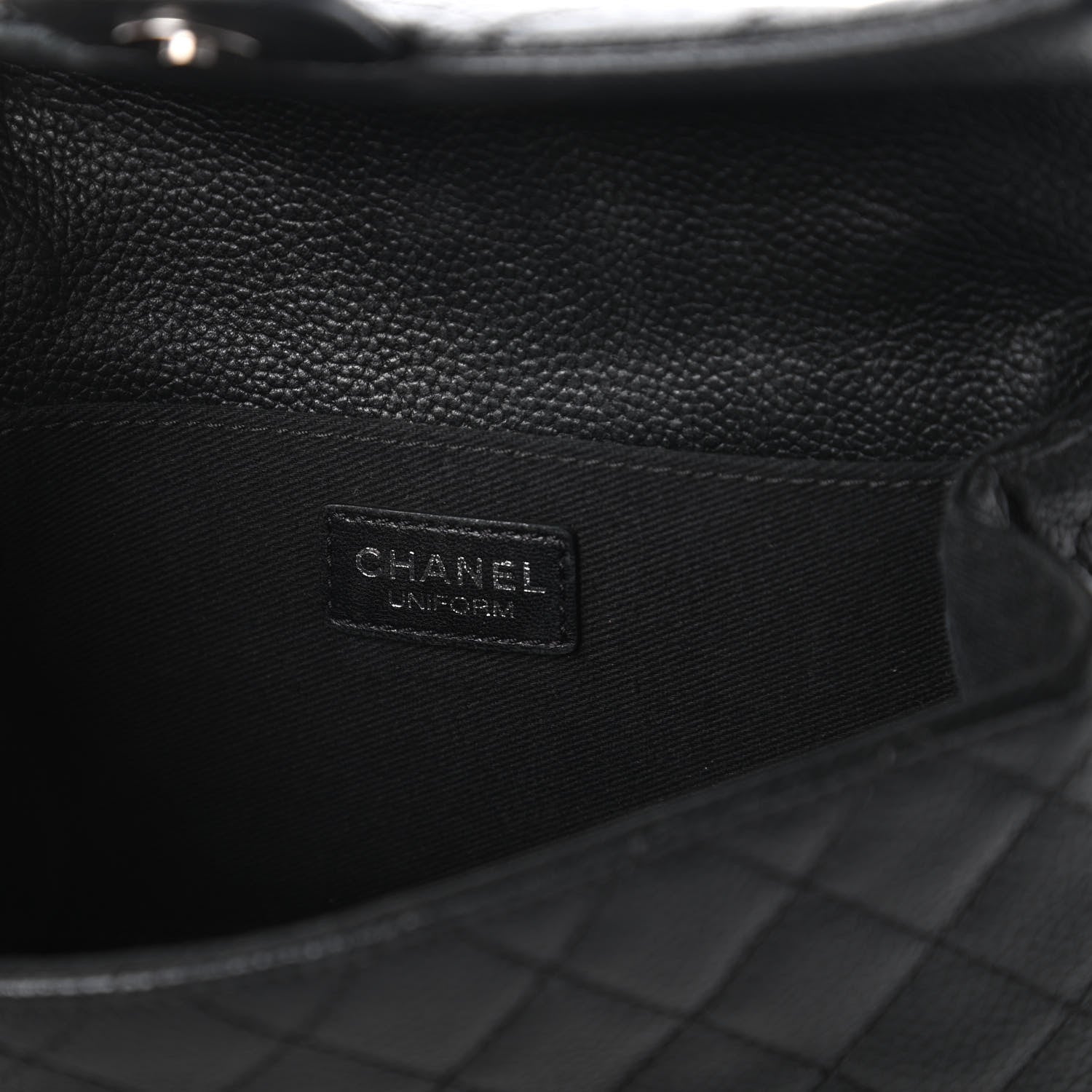 Chanel Grained Calfskin Quilted 2.55 Reissue Flap Belt Bag Clutch Black 8 of 11