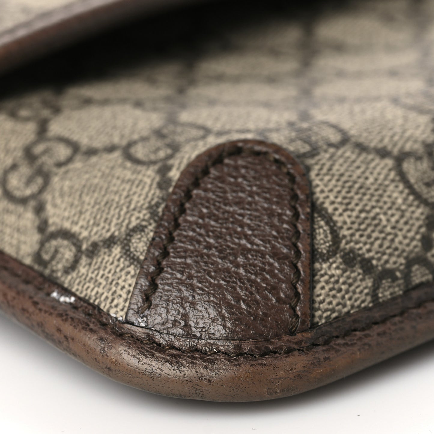 GG Supreme Monogram Neo Vintage Web Belt Bag Brown
