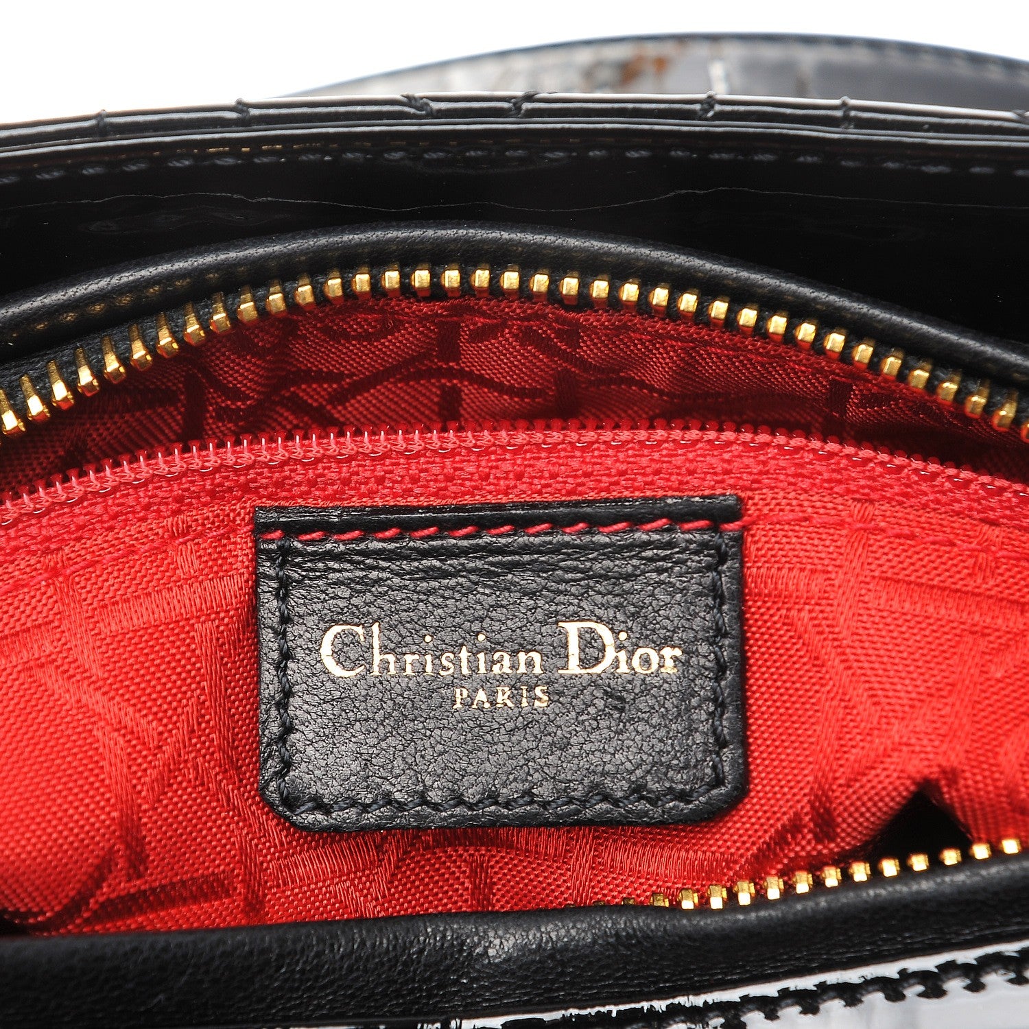 Christian Dior Patent Cannage Medium Lady Dior Black 9 of 13