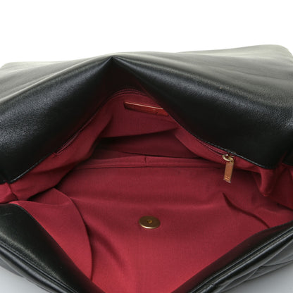 Chanel Lambskin Quilted Maxi Chanel 19 Flap Black 7 of 9
