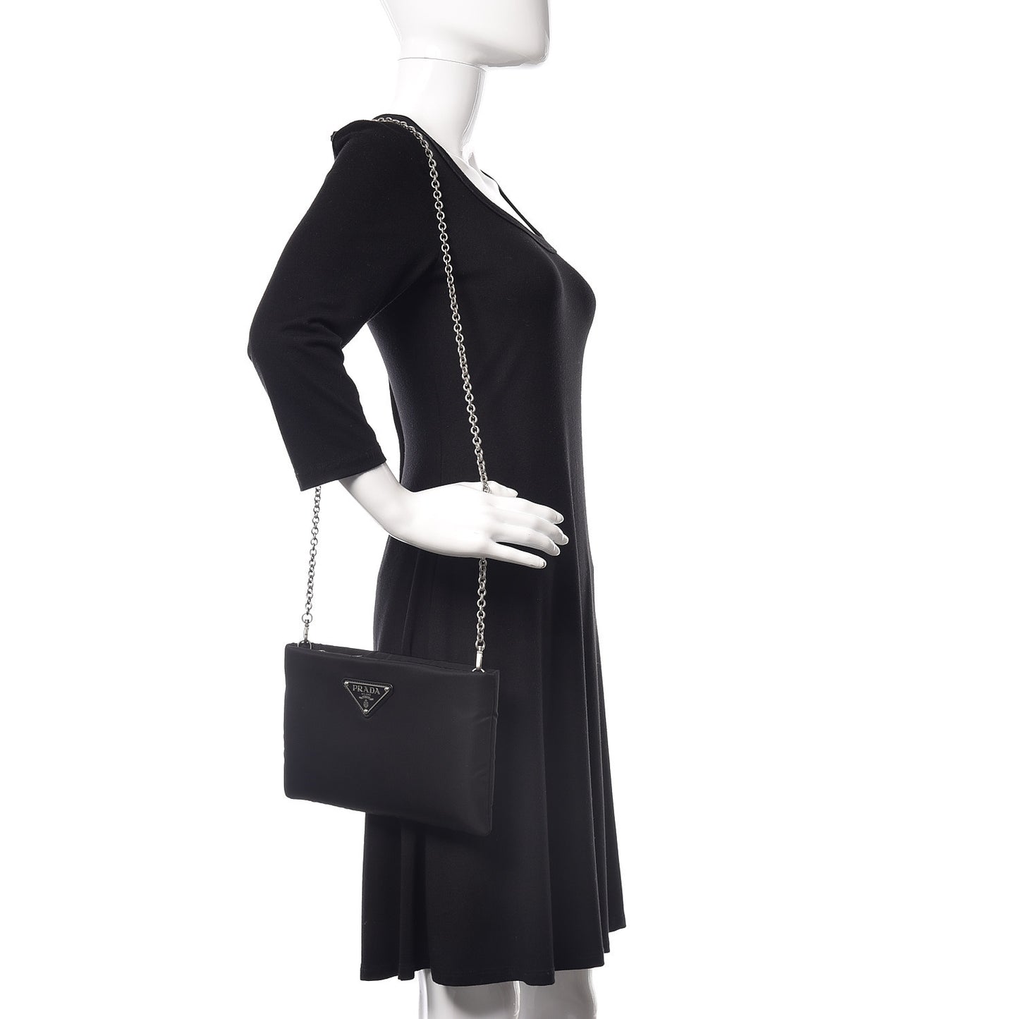 Tessuto Nylon Crossbody Bag Black