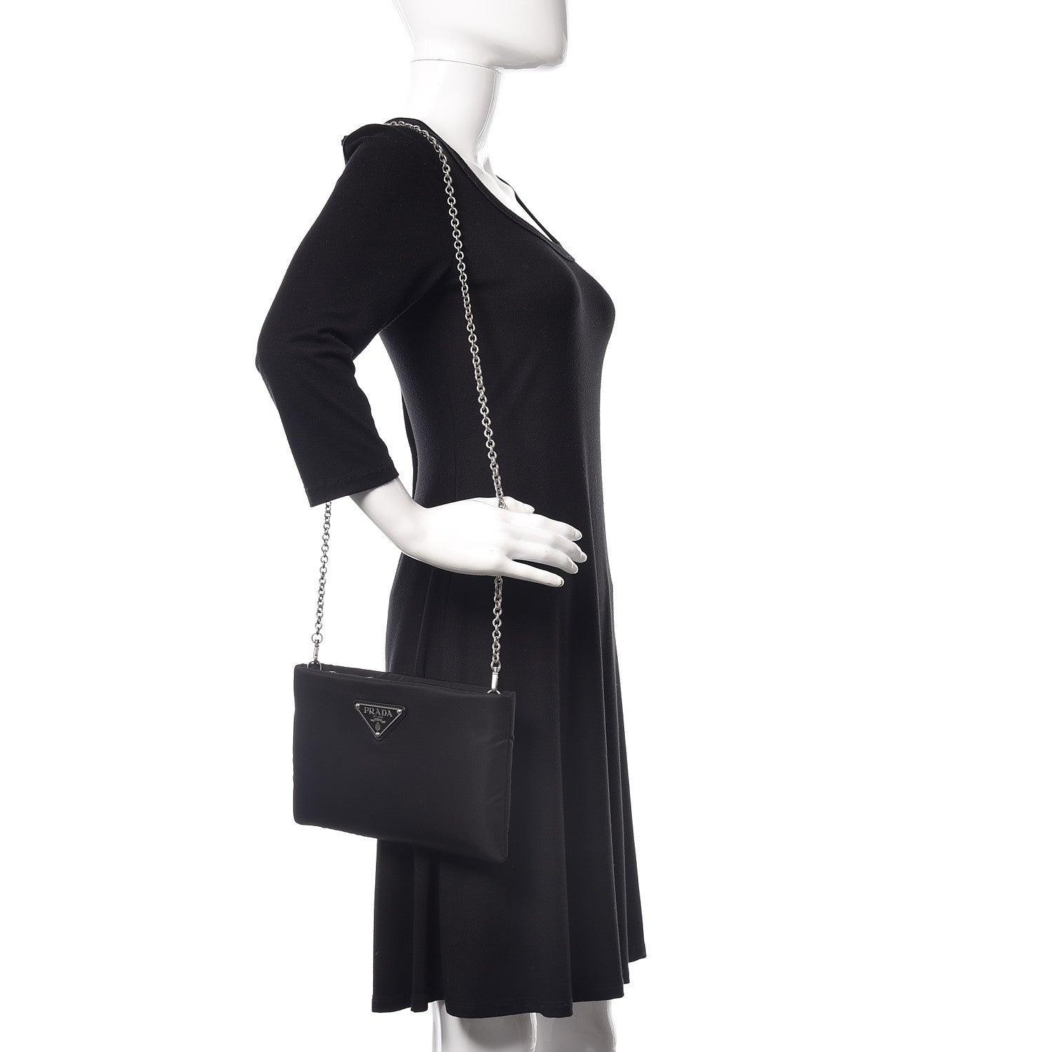 Prada Tessuto Nylon Crossbody Bag Black 2 of 9