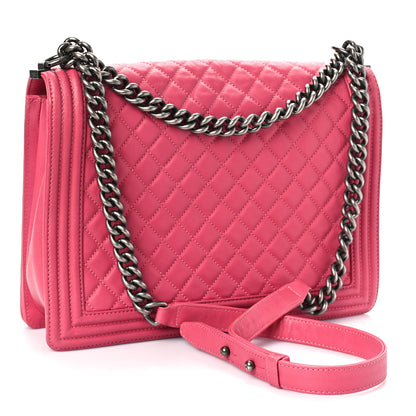 Chanel Calfskin Quilted Large Boy Flap Pink 3 of 11