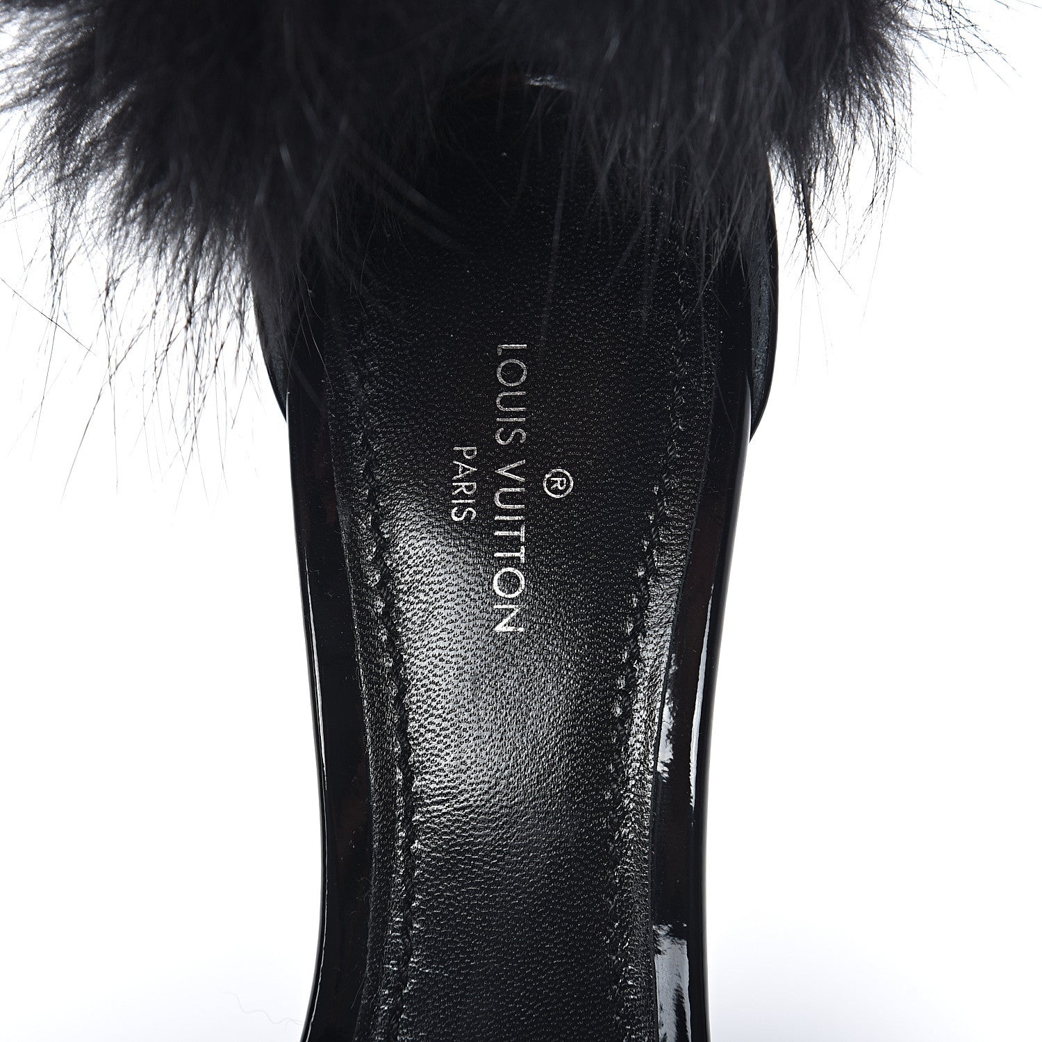 Louis Vuitton Patent Monogram Call Back Sandals 35.5 Black 5 of 7