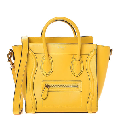 Celine Palmelato Calfskin Nano Luggage Sunflower 1 of 9