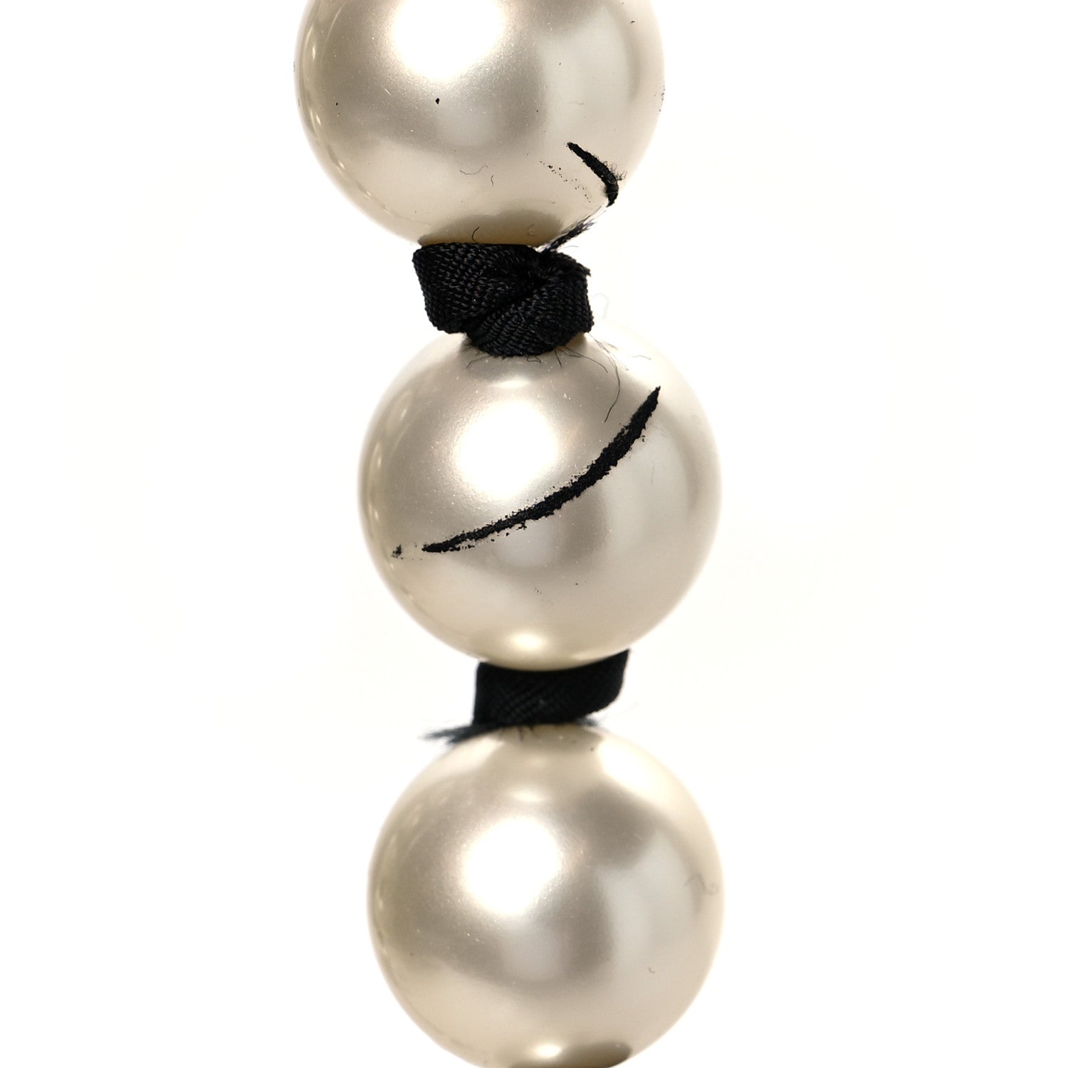 Chanel Pearl Grosgrain CC Long Necklace Gold 6 of 8