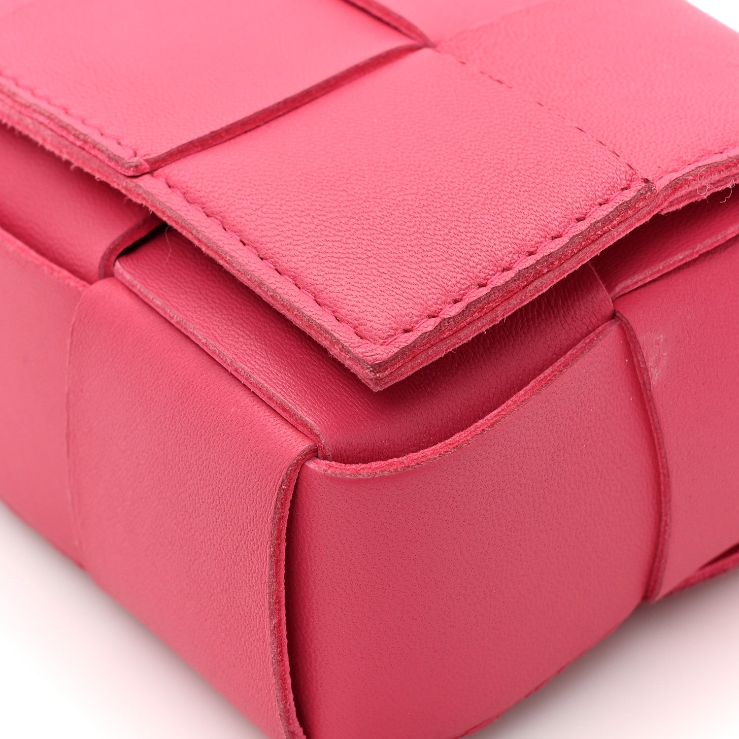 Bottega Veneta Lambskin Maxi Intrecciato Extra Mini Cassette Crossbody Bag Bon Bon 10 of 12
