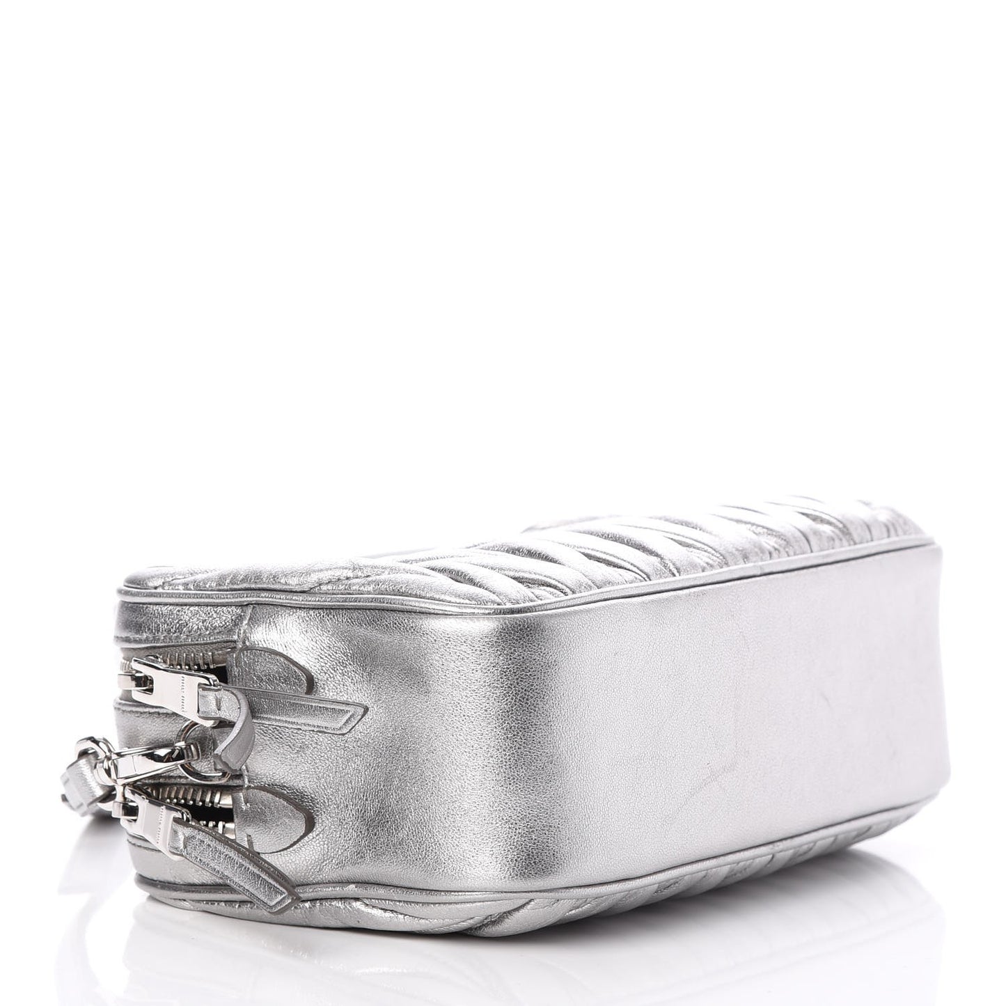 Nappa Matelasse Double Zip Chain Shoulder Bag Cromo