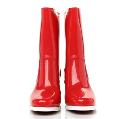 Christian Louboutin PVC Loubirain 70MM Rain Boots 38 Red 2 of 7