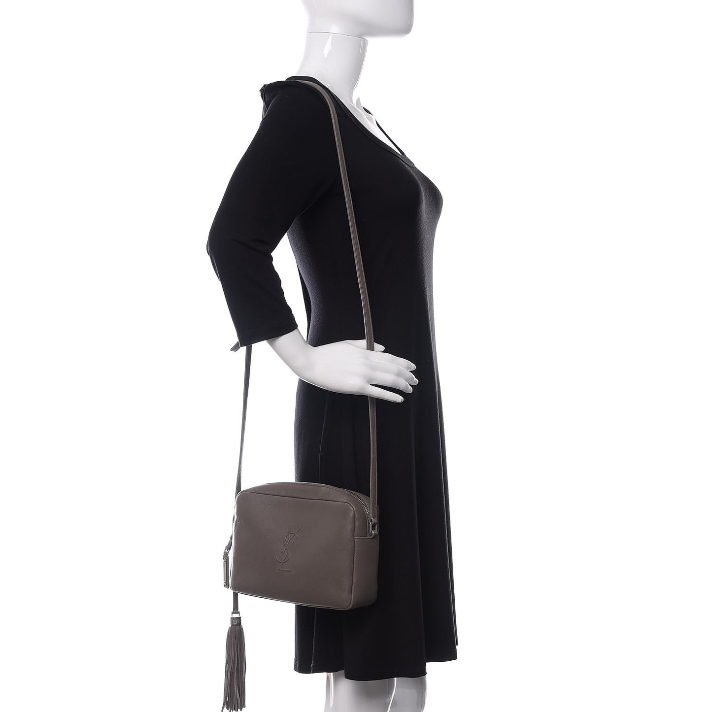 Lambskin Monogram Small Lou Camera Bag Asphalt