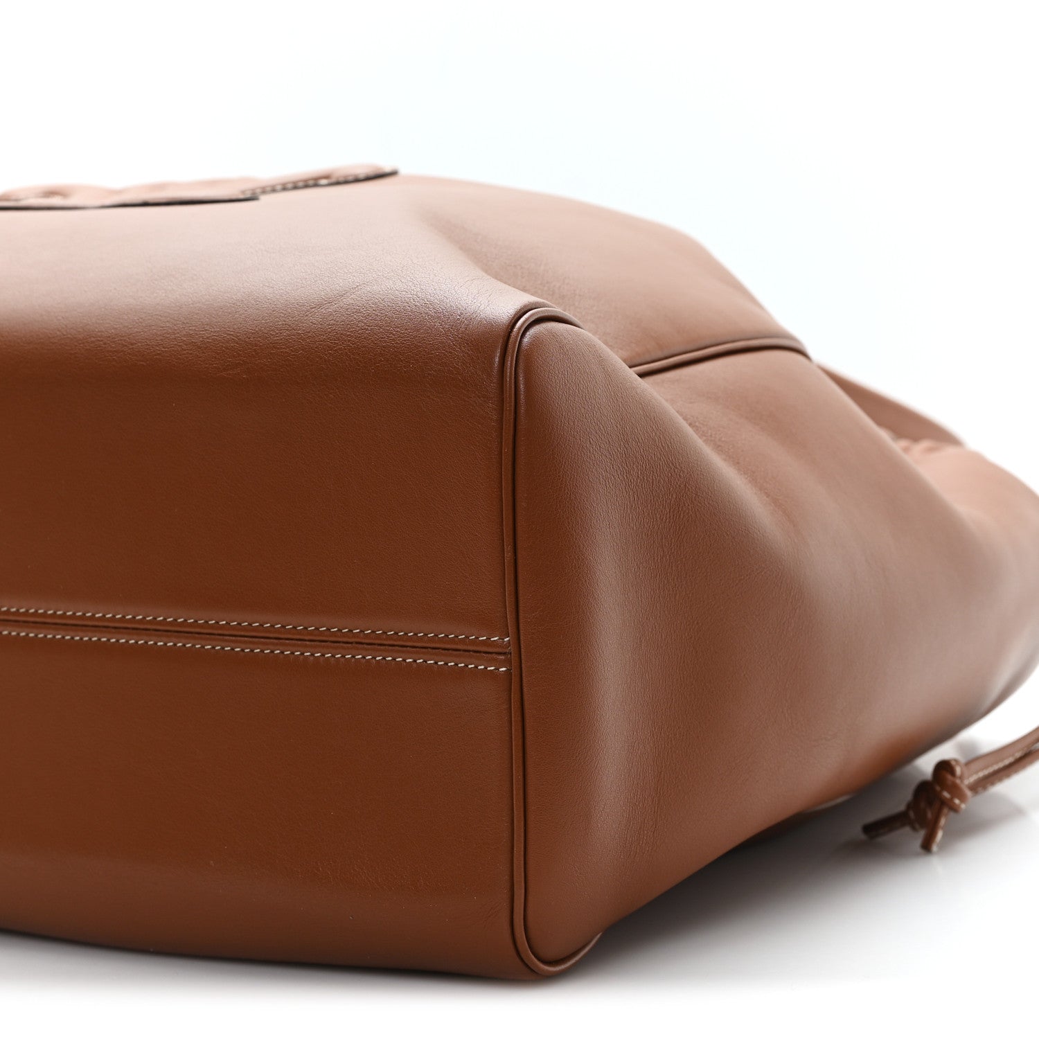 Celine Smooth Calfskin Cuir Triomphe Cabas Drawstring Tan 9 of 9