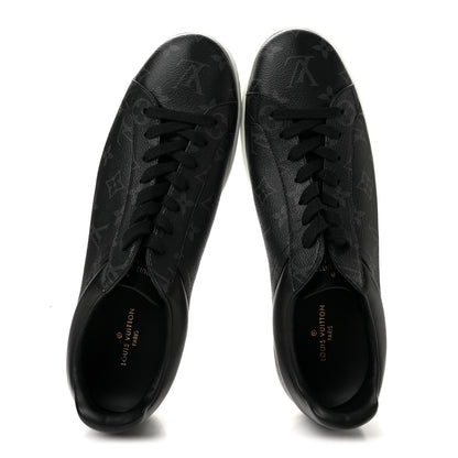 Louis Vuitton Calfskin Monogram Eclipse Luxembourg Sneakers 10 Black 2 of 9