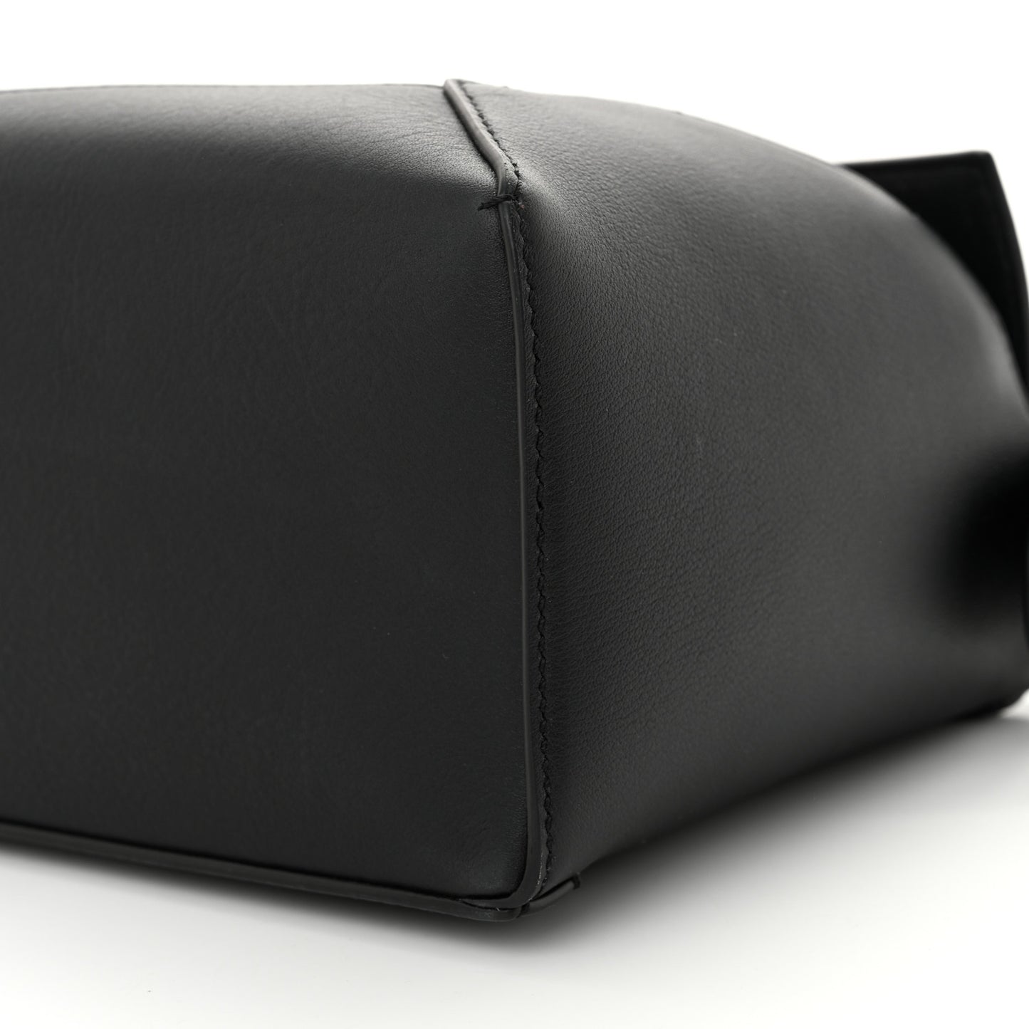 Calfskin Small Puzzle Edge Bag Black