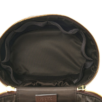 Gucci GG Supreme Monogram Textured Calfskin Web Ophidia Vanity Cosmetic Case Beige Ebony New Acero 6 of 10