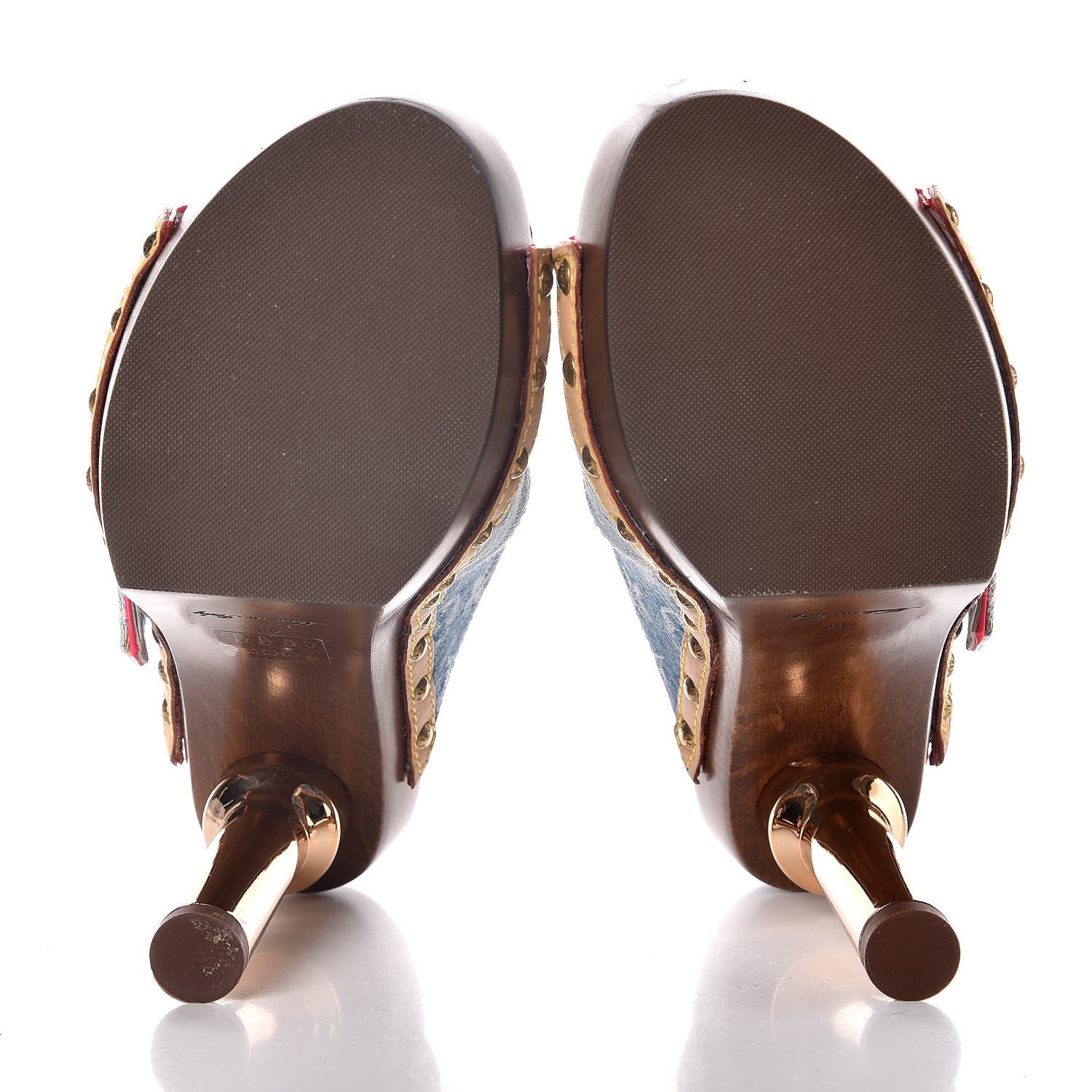Louis Vuitton Denim Rosa Mule Clogs 41 7 of 13