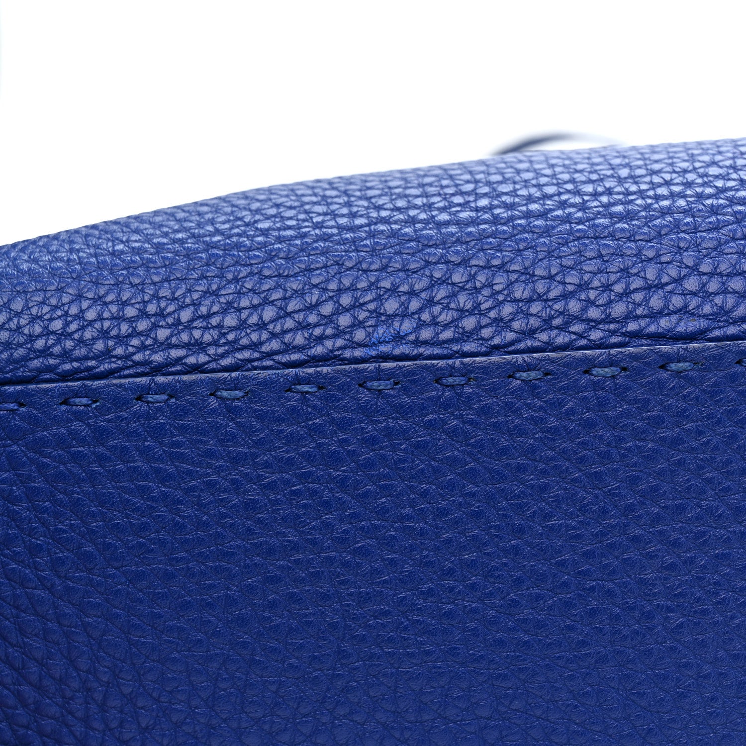 Fendi Cuoio Romano Selleria Bi-Color Medium Peekaboo Iconic Satchel Blue Neon Latte 12 of 14