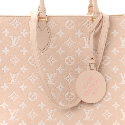 Louis Vuitton Empreinte Monogram Spring In The City Onthego MM Beige Pink Yellow 7 of 9