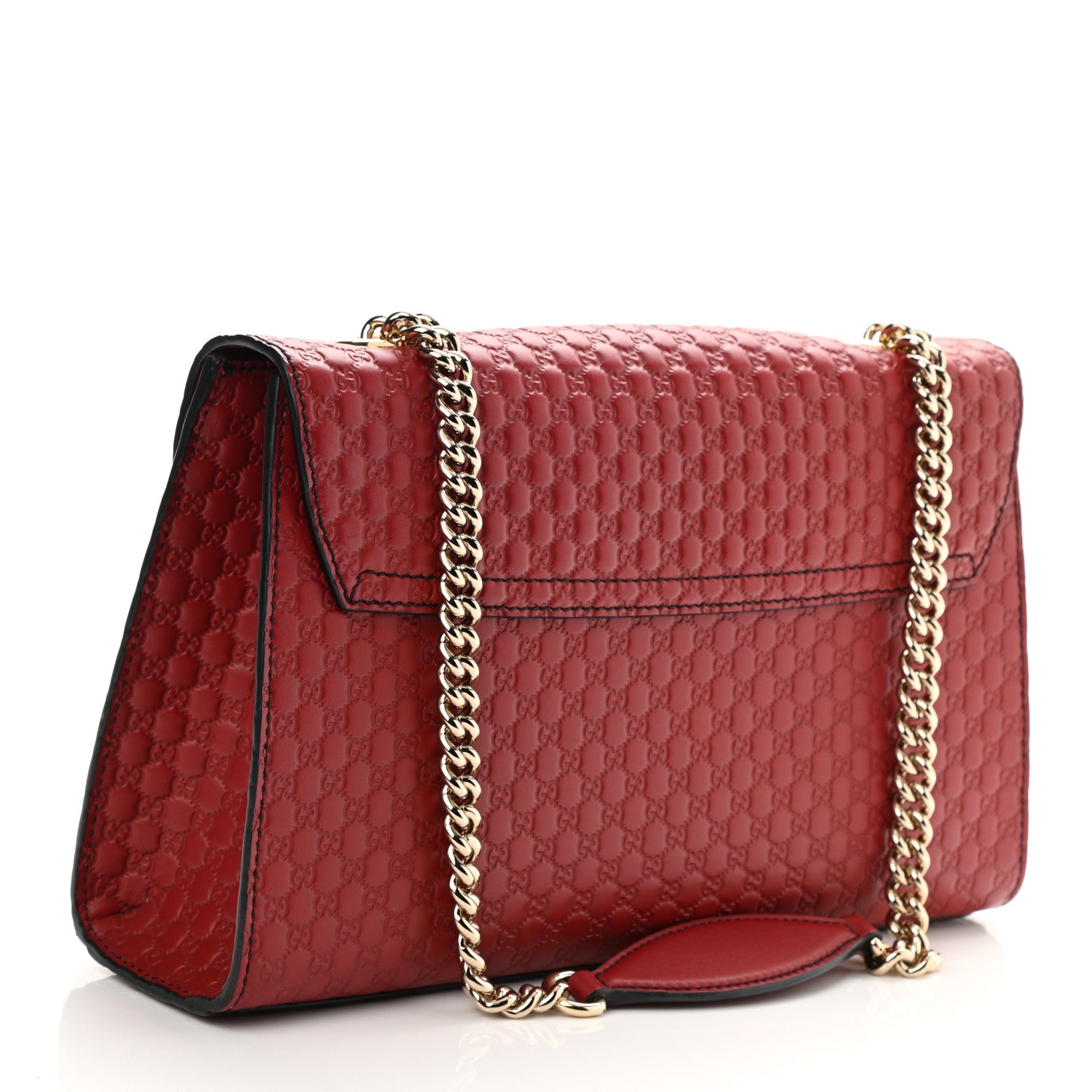 Gucci Microguccissima Medium Emily Chain Shoulder Bag Red 3 of 8