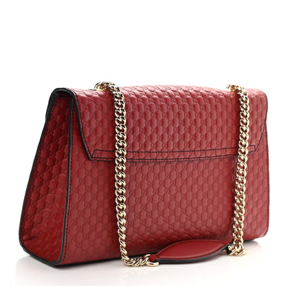 Gucci Microguccissima Medium Emily Chain Shoulder Bag Red 3 of 8