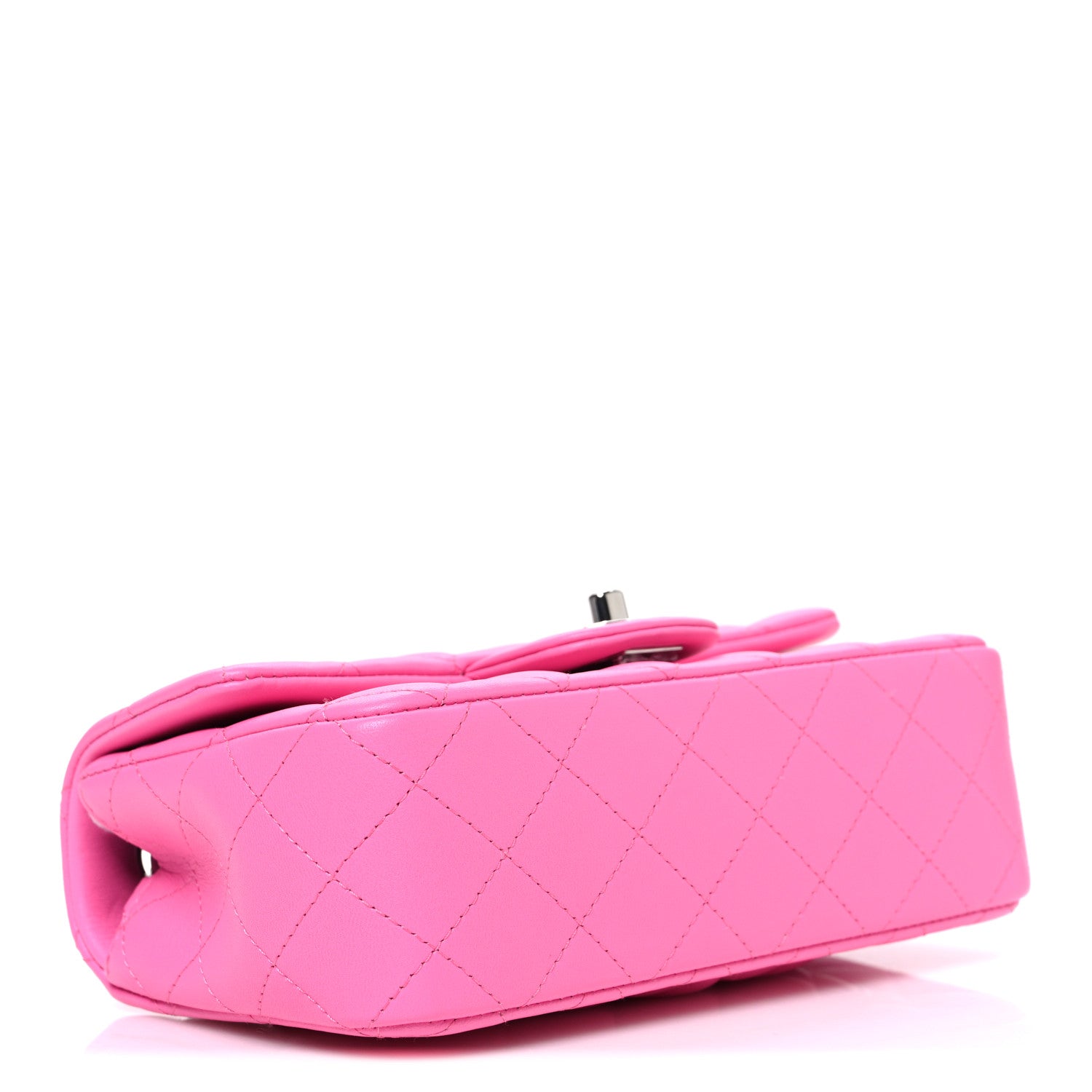Chanel Lambskin Quilted Mini Rectangular Flap Pink 4 of 10