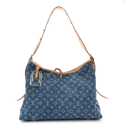 Louis Vuitton Monogram Denim CarryAll MM Blue 1 of 12