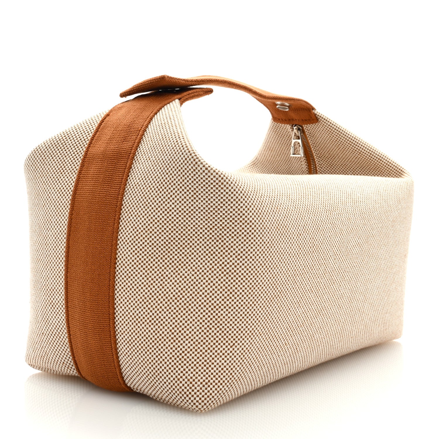 Hermes Canvas Large Bride-A-Brac Cabriole Case Biscuit 3 of 7