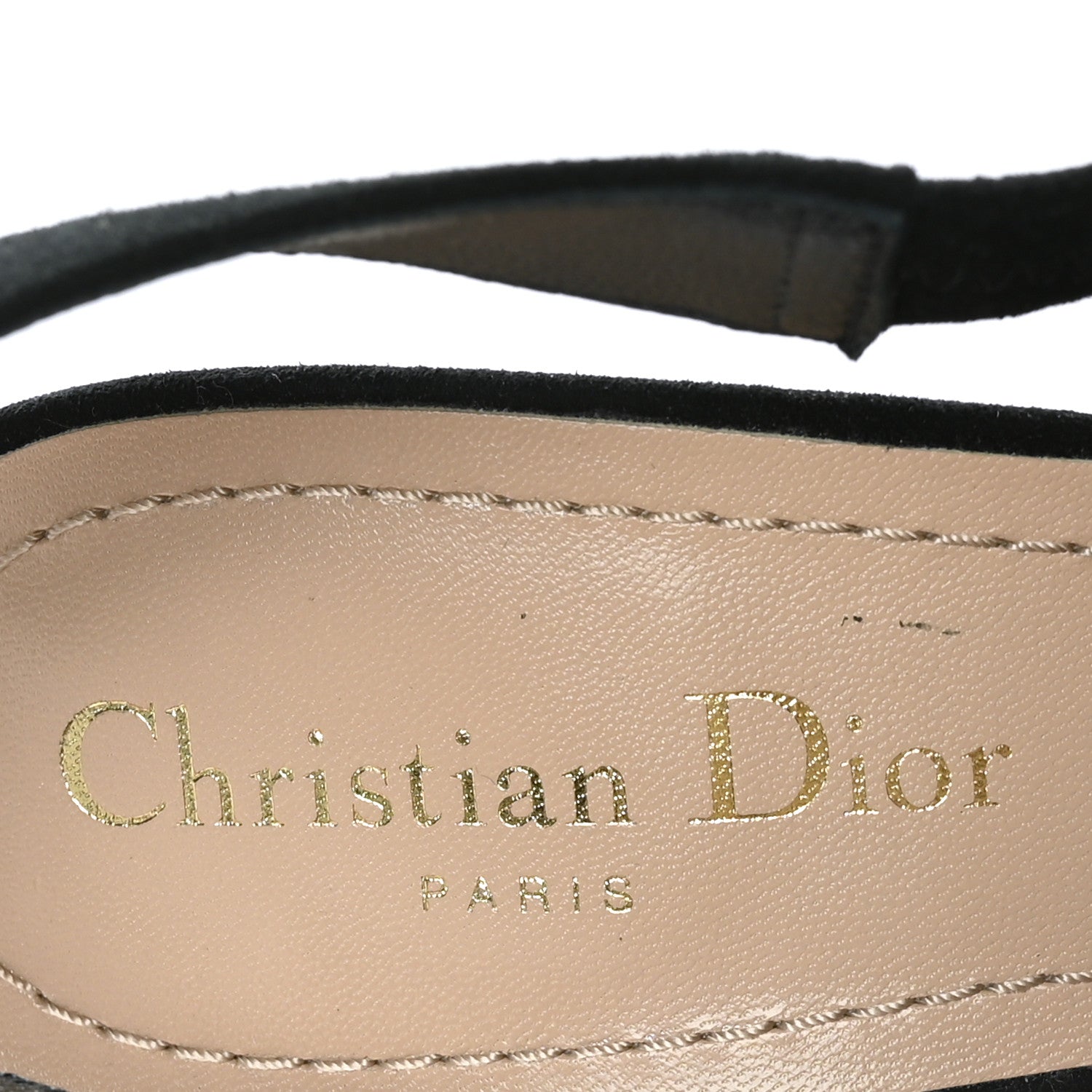 Christian Dior Mesh Crystal Lambskin Ribbon J'Adior Slingback 100mm Pumps Black 7 of 8