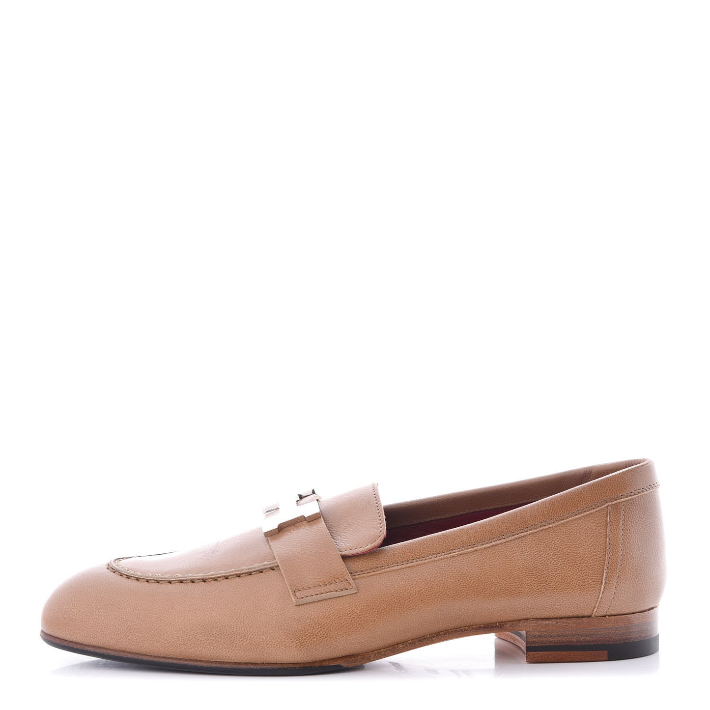 Goatskin Womens Paris Loafers 36.5 Etoupe