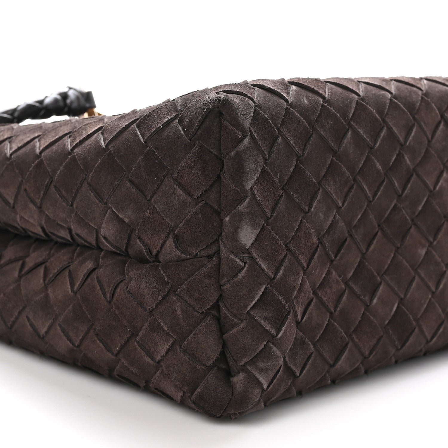 Bottega Veneta Suede Intrecciato Medium Andiamo Shoulder Bag Fondant 8 of 9