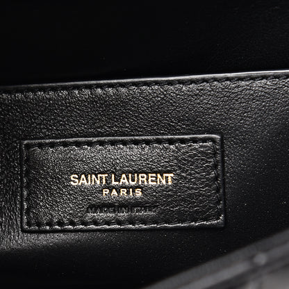 Saint Laurent Lambskin Matelasse Monogram Medium Vicky Chain Bag Black 6 of 14