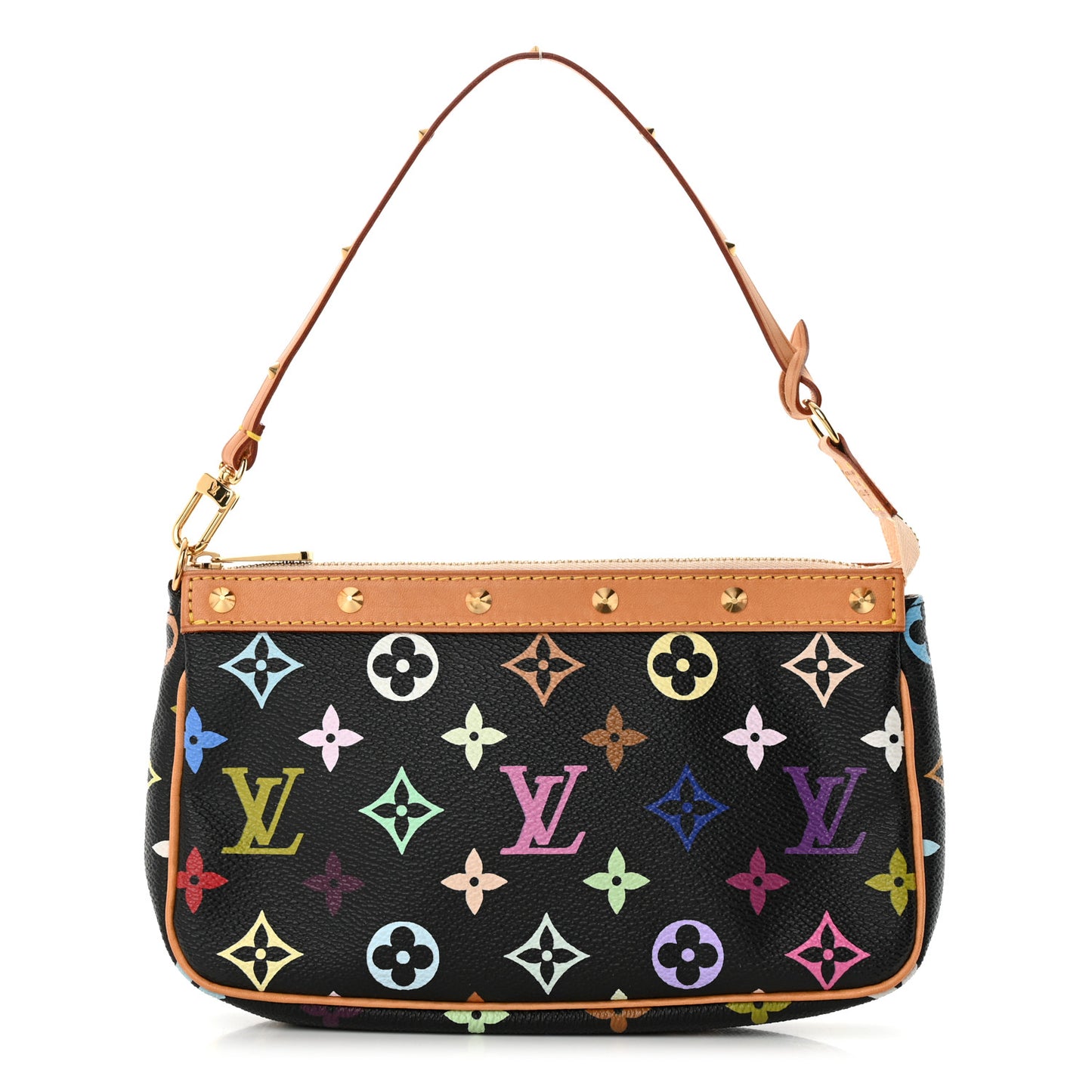 Monogram Multicolor Pochette Accessories Black