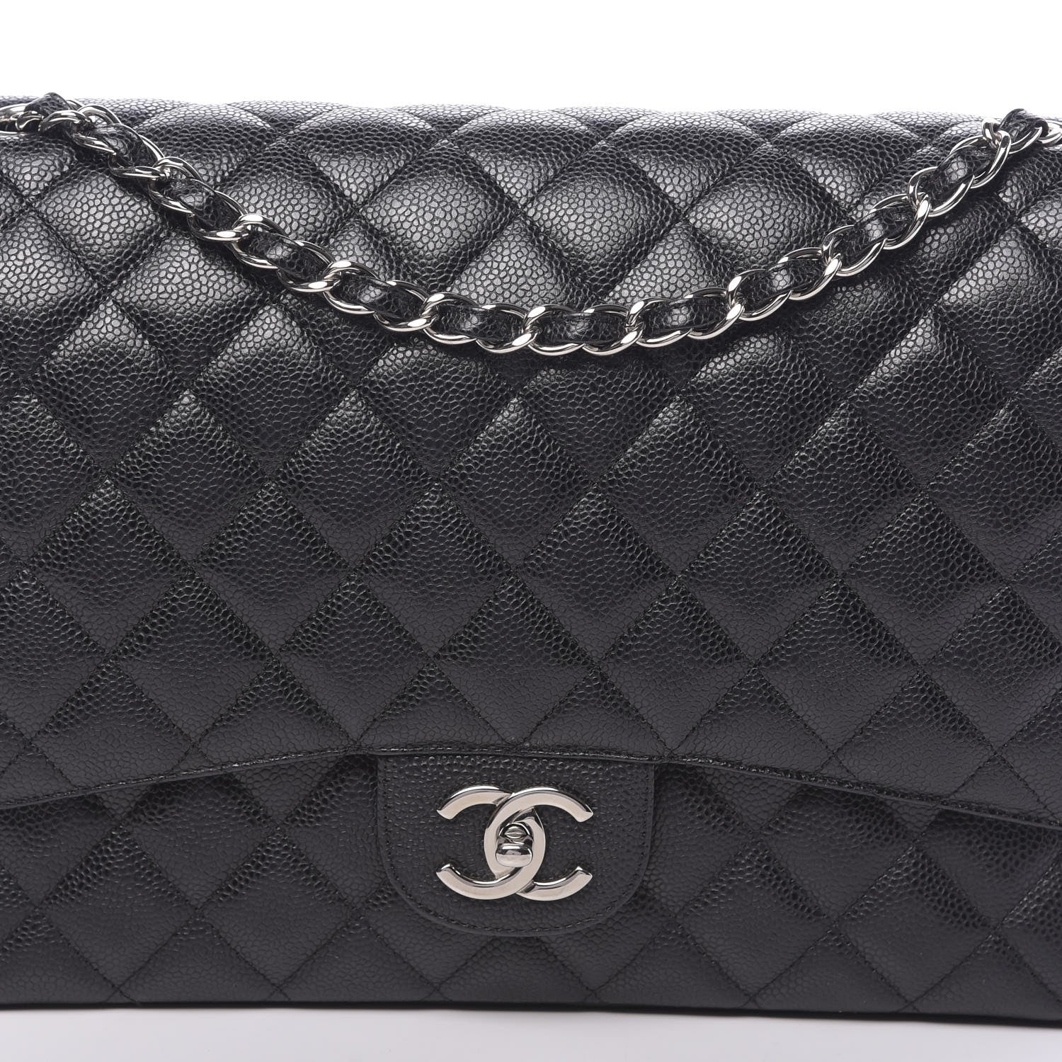 Chanel Caviar Quilted Maxi Double Flap Black 10 of 11