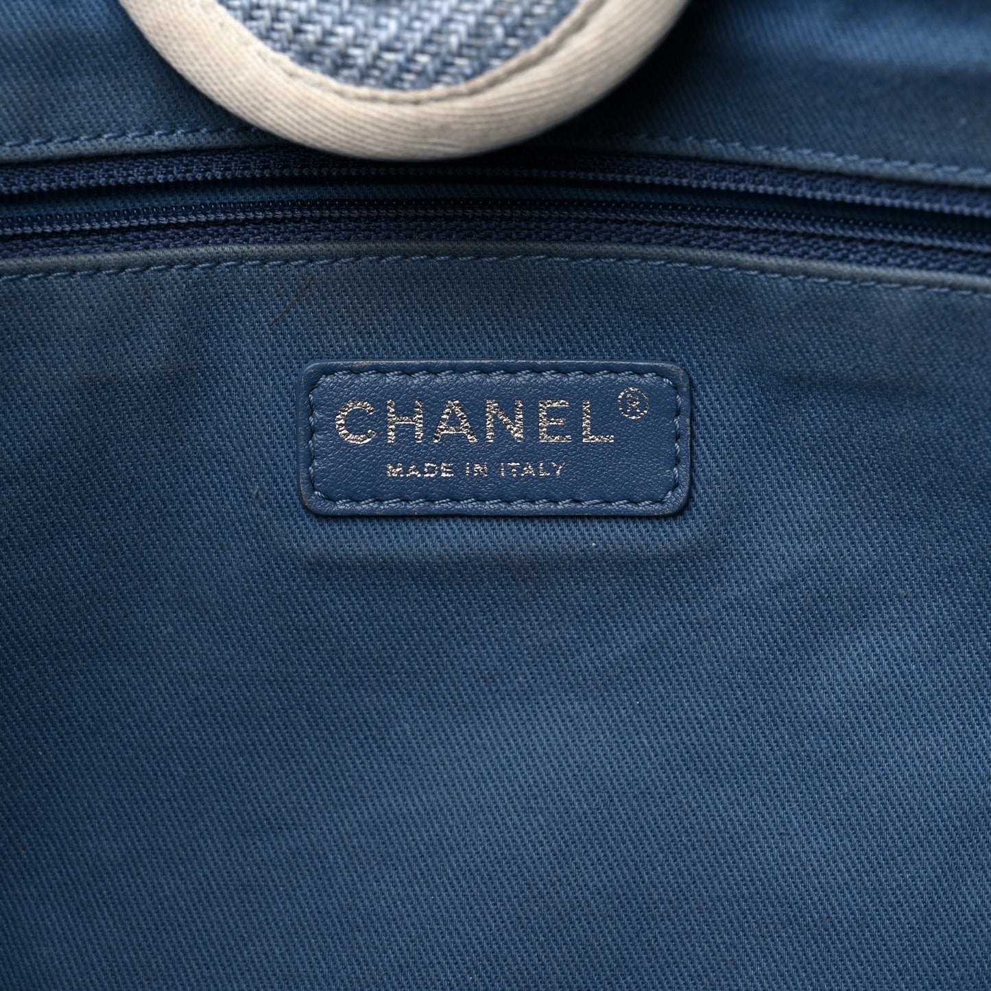 Canvas Medium Deauville Tote Denim Blue