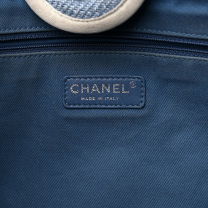 Chanel Canvas Medium Deauville Tote Denim Blue 6 of 19
