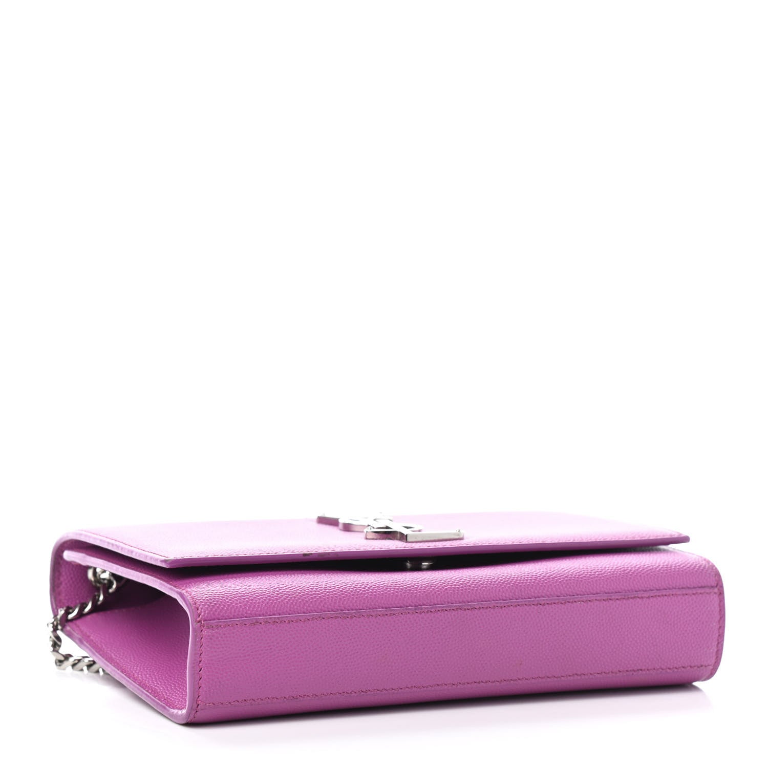 Saint Laurent Grain De Poudre Small Classic Monogram Kate Satchel Light Fuchsia 3 of 4