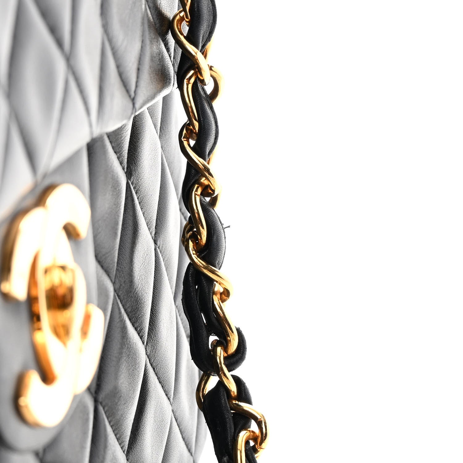 Chanel Lambskin Quilted XL Jumbo Single Flap Black 16 of 17